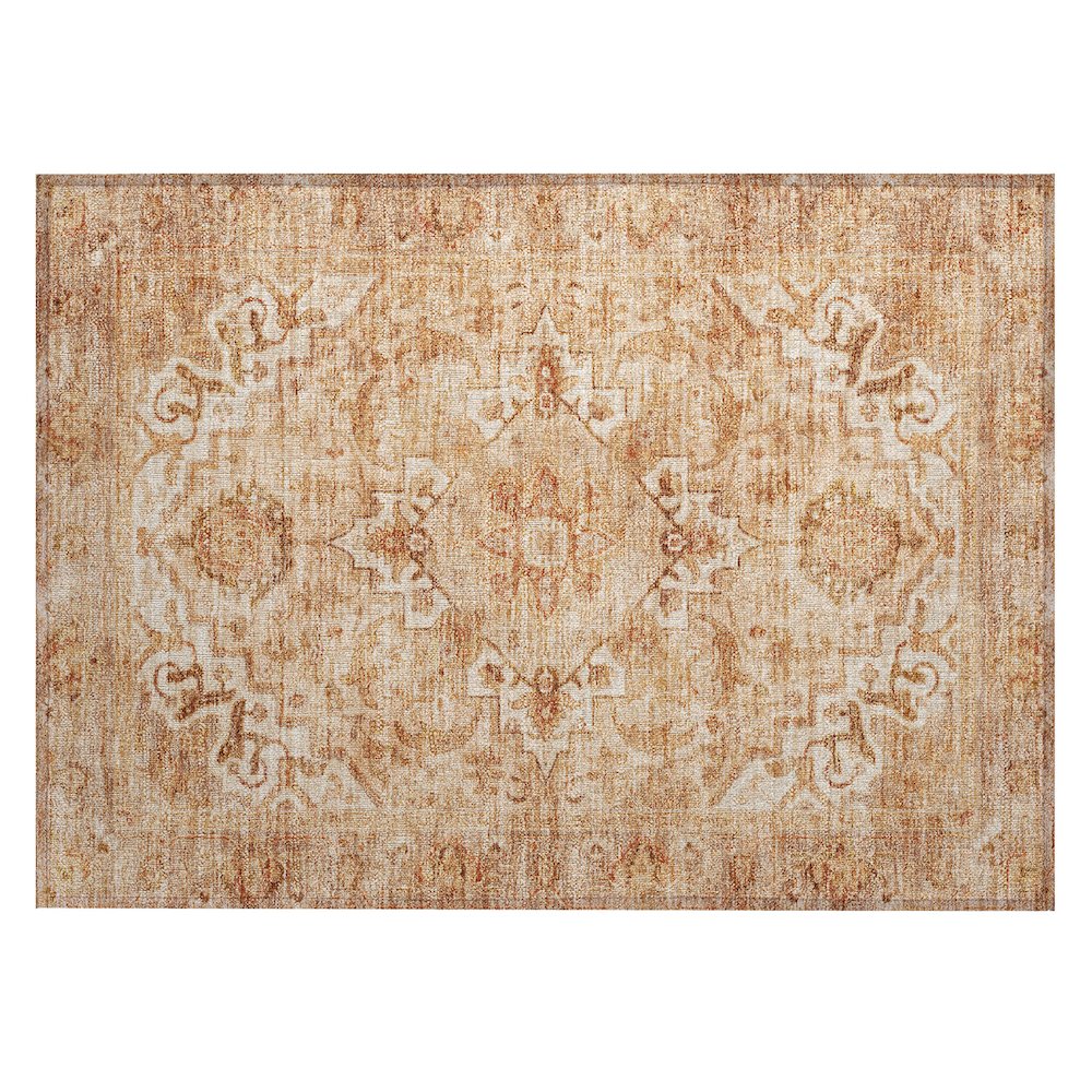 Machine Washable Indoor/Outdoor Chantille ACN2164 Copper 1'8" x 2'6" Rug