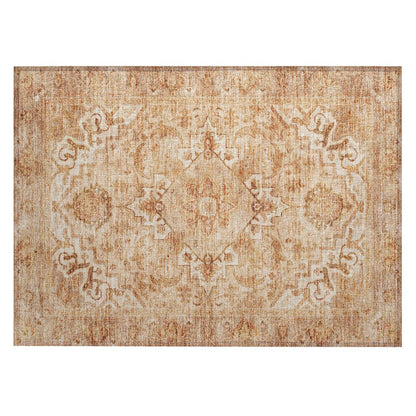 Machine Washable Indoor/Outdoor Chantille ACN2164 Copper 1'8" x 2'6" Rug