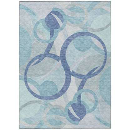 Machine Washable Indoor/Outdoor Chantille ACN2168 Blue 2'6" x 3'10" Rug