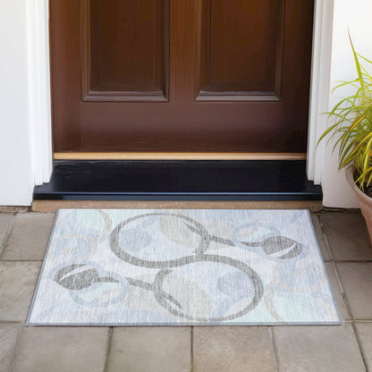 Machine Washable Indoor/Outdoor Chantille ACN2168 Taupe 1'8" x 2'6" Rug