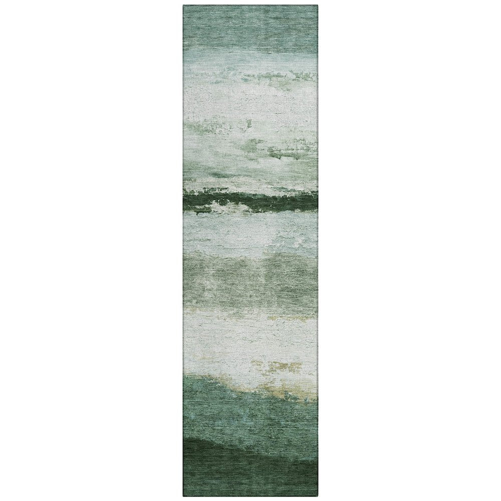 Machine Washable Indoor/Outdoor Chantille ACN2169 Fern 2'3" x 7'6" Runner Rug