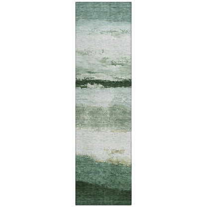 Machine Washable Indoor/Outdoor Chantille ACN2169 Fern 2'3" x 7'6" Runner Rug