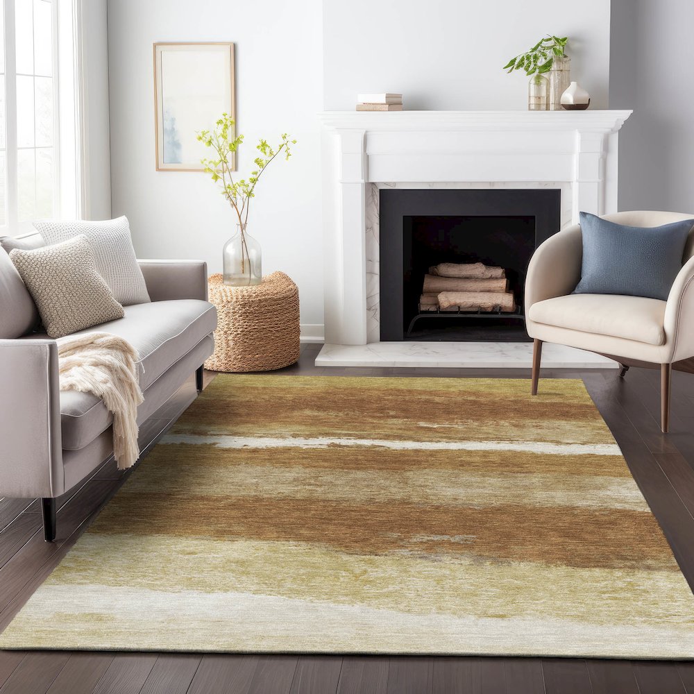 Machine Washable Indoor/Outdoor Chantille ACN2169 Paprika 2'6" x 3'10" Rug