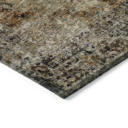 Machine Washable Indoor/Outdoor Chantille ACN2170 Copper 1'8" x 2'6" Rug