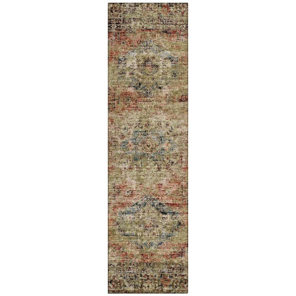 Machine Washable Indoor/Outdoor Chantille ACN2170 Terracotta 2'3"x7'6"Runner Rug