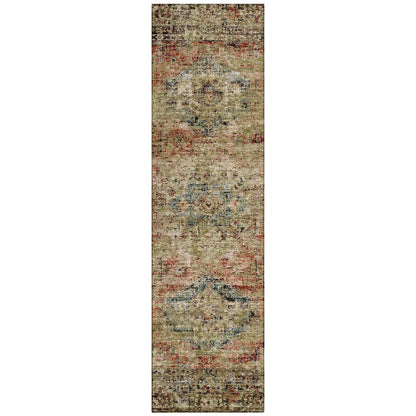 Machine Washable Indoor/Outdoor Chantille ACN2170 Terracotta 2'3"x7'6"Runner Rug