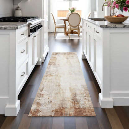 Machine Washable Indoor/Outdoor Chantille ACN2171 Copper 2'3" x 7'6" Runner Rug