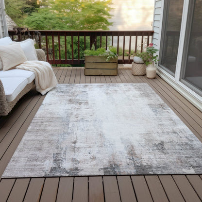 Machine Washable Indoor/Outdoor Chantille ACN2171 Taupe 2'6" x 3'10" Rug