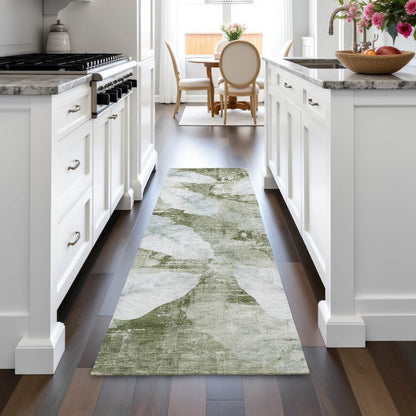 Machine Washable Indoor/Outdoor Chantille ACN2172 Aloe 2'3" x 7'6" Runner Rug