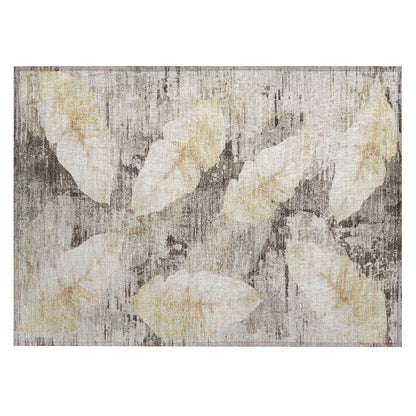 Machine Washable Indoor/Outdoor Chantille ACN2172 Brown 1'8" x 2'6" Rug