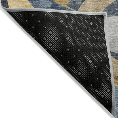 Machine Washable Indoor/Outdoor Chantille ACN2175 Blue 1'8" x 2'6" Rug