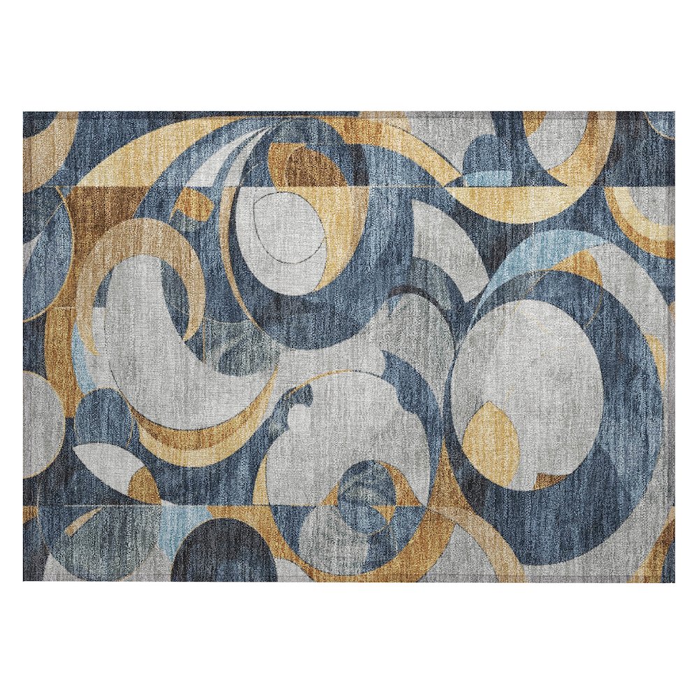 Machine Washable Indoor/Outdoor Chantille ACN2175 Blue 1'8" x 2'6" Rug