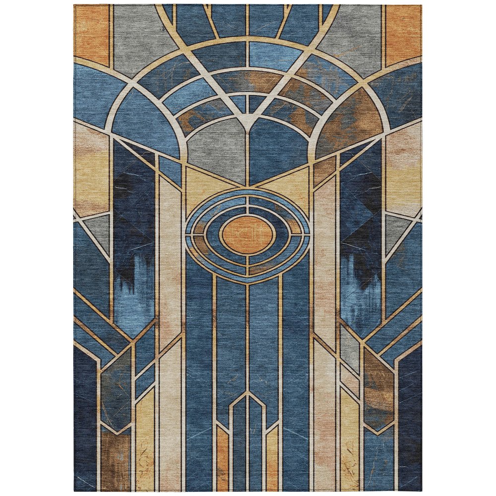 Machine Washable Indoor/Outdoor Chantille ACN2176 Blue 2'6" x 3'10" Rug