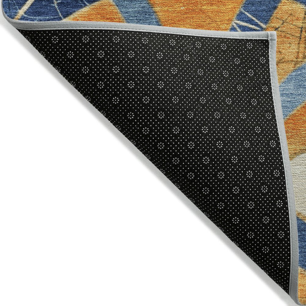Machine Washable Indoor/Outdoor Chantille ACN2178 Blue 1'8" x 2'6" Rug
