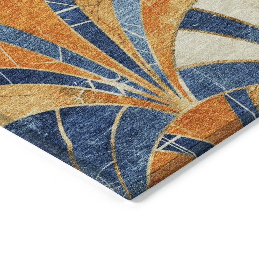 Machine Washable Indoor/Outdoor Chantille ACN2178 Blue 1'8" x 2'6" Rug