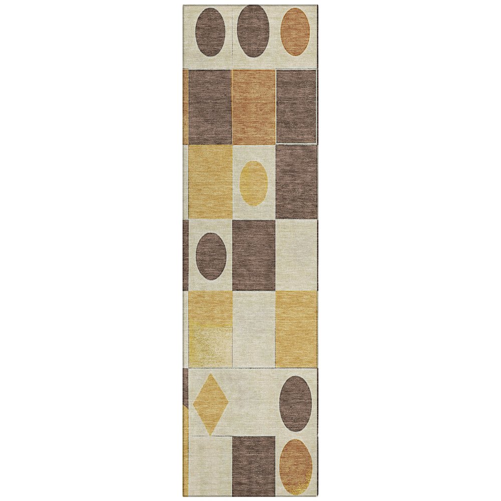 Machine Washable Indoor/Outdoor Chantille ACN2181 Brown 2'3" x 7'6" Runner Rug