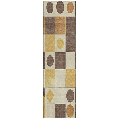 Machine Washable Indoor/Outdoor Chantille ACN2181 Brown 2'3" x 7'6" Runner Rug