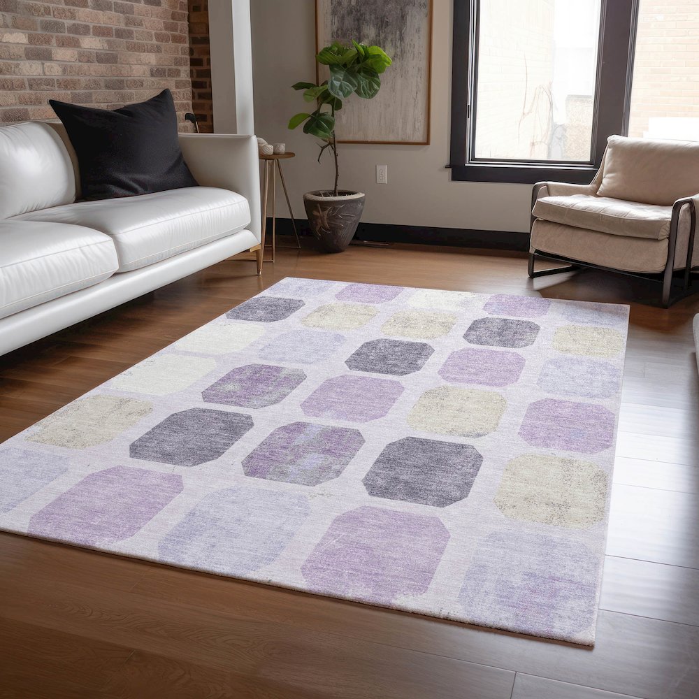 Machine Washable Indoor/Outdoor Chantille ACN2182 Lavender 2'6" x 3'10" Rug