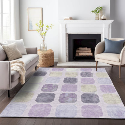 Machine Washable Indoor/Outdoor Chantille ACN2182 Lavender 2'6" x 3'10" Rug