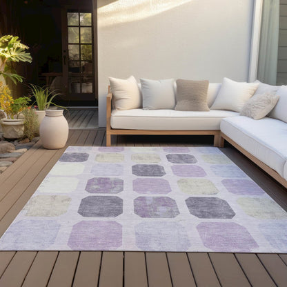 Machine Washable Indoor/Outdoor Chantille ACN2182 Lavender 2'6" x 3'10" Rug