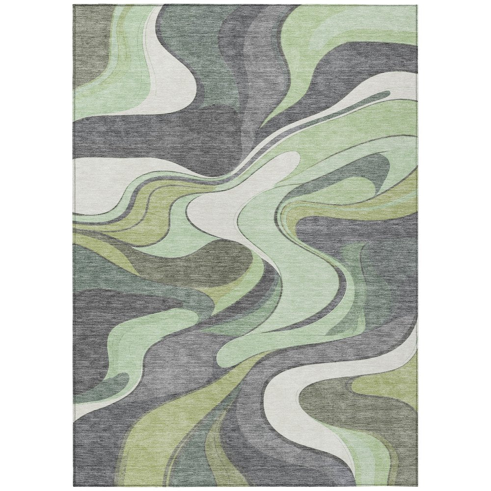 Machine Washable Indoor/Outdoor Chantille ACN2183 Green 2'6" x 3'10" Rug