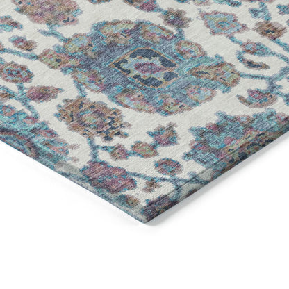 Machine Washable Indoor/Outdoor Chantille ACN2187 Teal 1'8" x 2'6" Rug