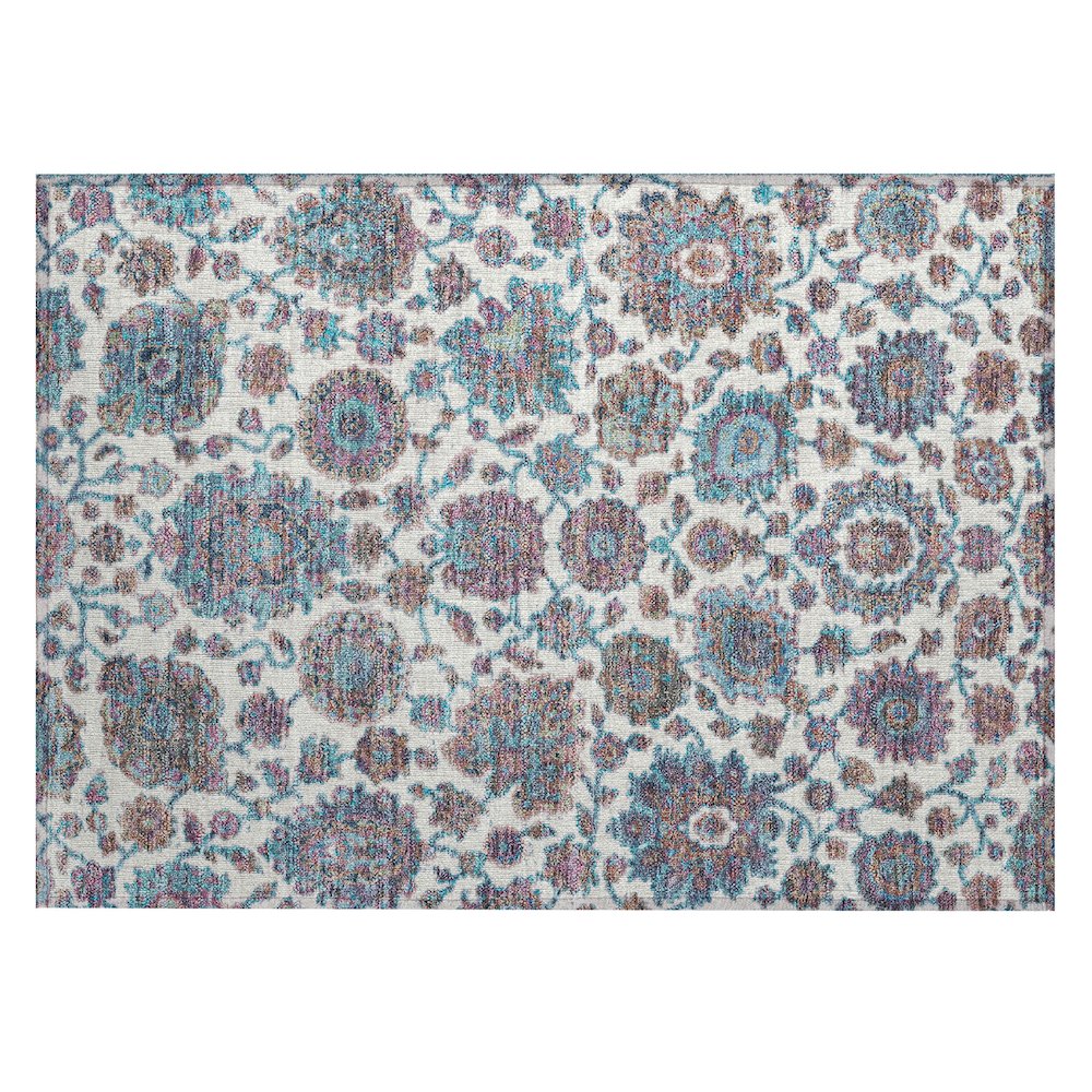 Machine Washable Indoor/Outdoor Chantille ACN2187 Teal 1'8" x 2'6" Rug
