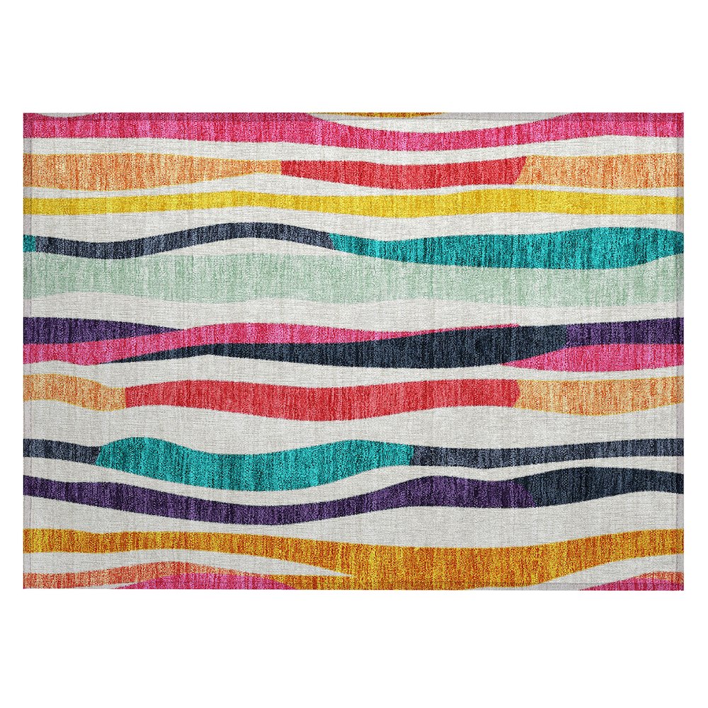 Machine Washable Indoor/Outdoor Chantille ACN2188 Ivory 1'8" x 2'6" Rug