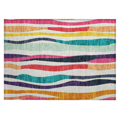 Machine Washable Indoor/Outdoor Chantille ACN2188 Ivory 1'8" x 2'6" Rug
