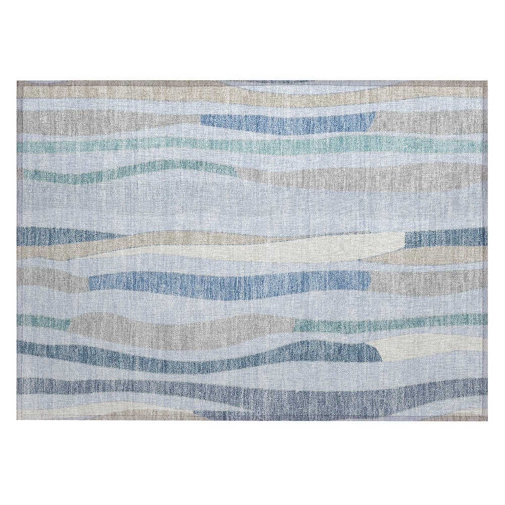 Machine Washable Indoor/Outdoor Chantille ACN2188 Sky 1'8" x 2'6" Rug