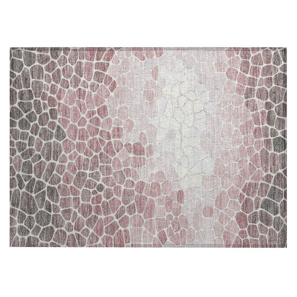 Machine Washable Indoor/Outdoor Chantille ACN2190 Blush 1'8" x 2'6" Rug