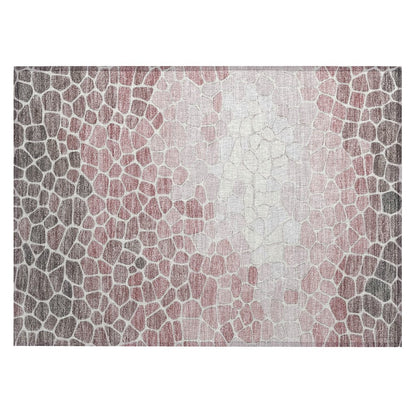 Machine Washable Indoor/Outdoor Chantille ACN2190 Blush 1'8" x 2'6" Rug
