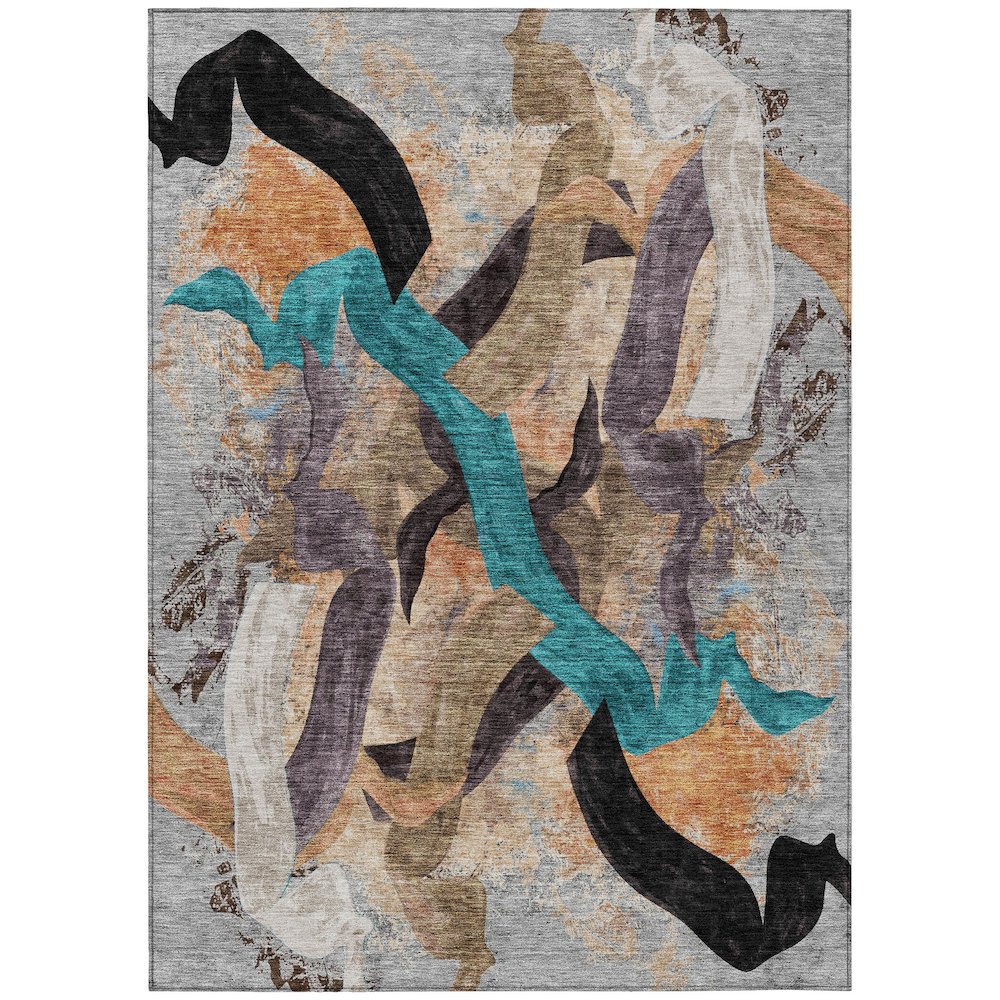 Machine Washable Indoor/Outdoor Chantille ACN2191 Gray 2'6" x 3'10" Rug