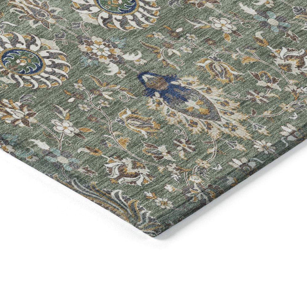 Machine Washable Indoor/Outdoor Chantille ACN2192 Green 1'8" x 2'6" Rug