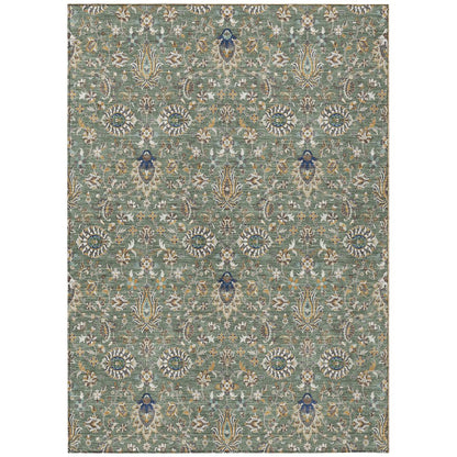 Machine Washable Indoor/Outdoor Chantille ACN2192 Green 2'6" x 3'10" Rug