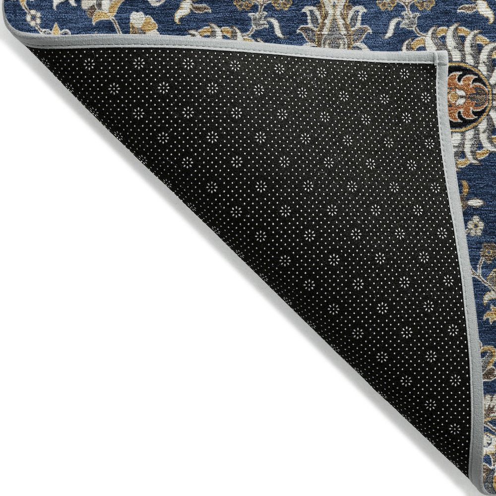 Machine Washable Indoor/Outdoor Chantille ACN2192 Navy 1'8" x 2'6" Rug