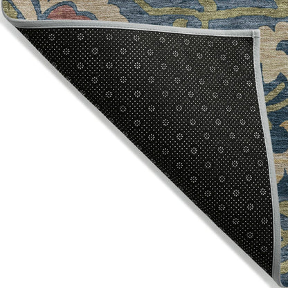 Machine Washable Indoor/Outdoor Chantille ACN2193 Navy 1'8" x 2'6" Rug