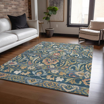 Machine Washable Indoor/Outdoor Chantille ACN2193 Navy 2'6" x 3'10" Rug