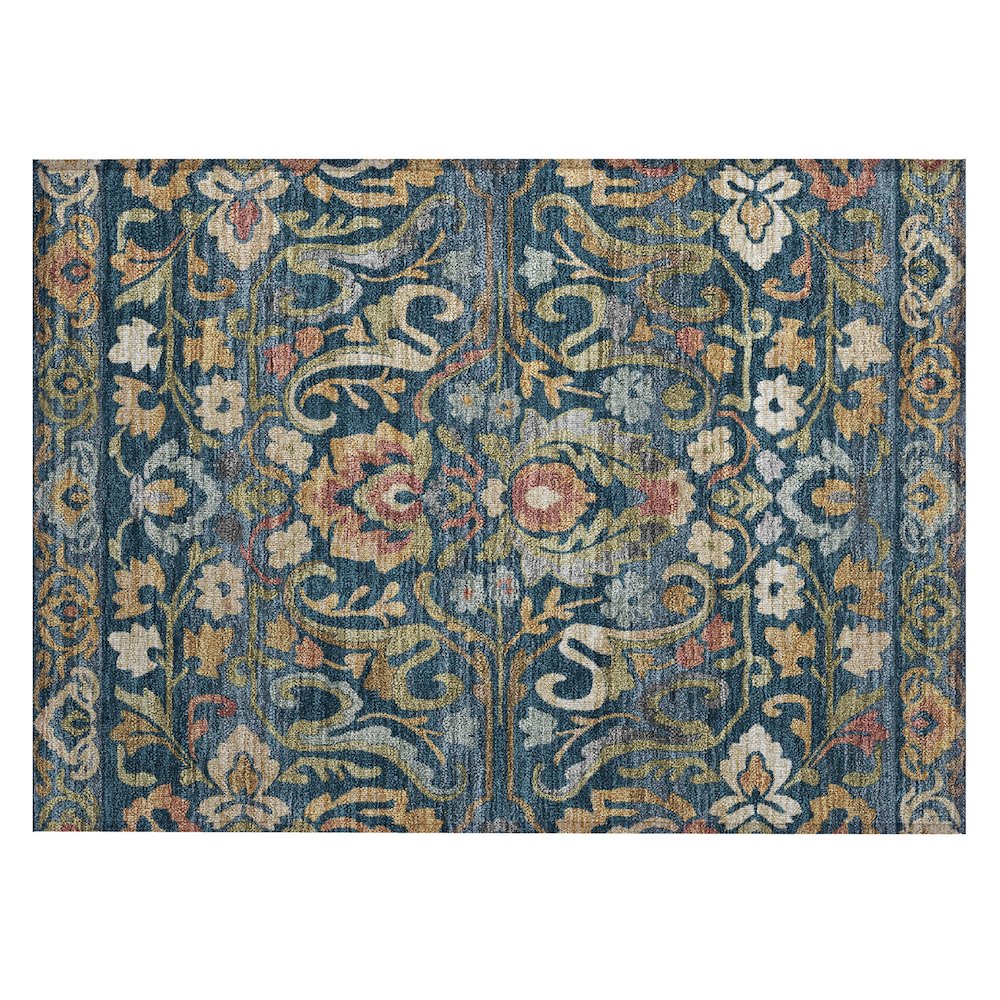 Machine Washable Indoor/Outdoor Chantille ACN2193 Navy 1'8" x 2'6" Rug
