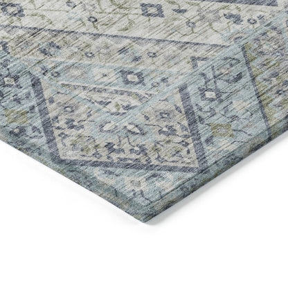 Machine Washable Indoor/Outdoor Chantille ACN2195 Sky 1'8" x 2'6" Rug