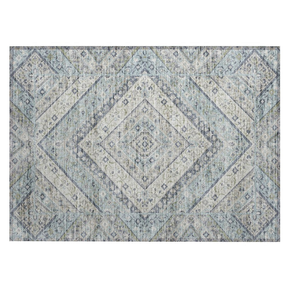 Machine Washable Indoor/Outdoor Chantille ACN2195 Sky 1'8" x 2'6" Rug