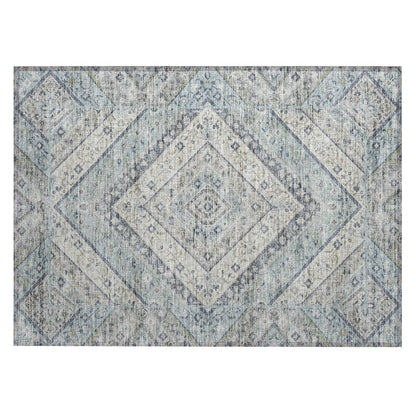 Machine Washable Indoor/Outdoor Chantille ACN2195 Sky 1'8" x 2'6" Rug