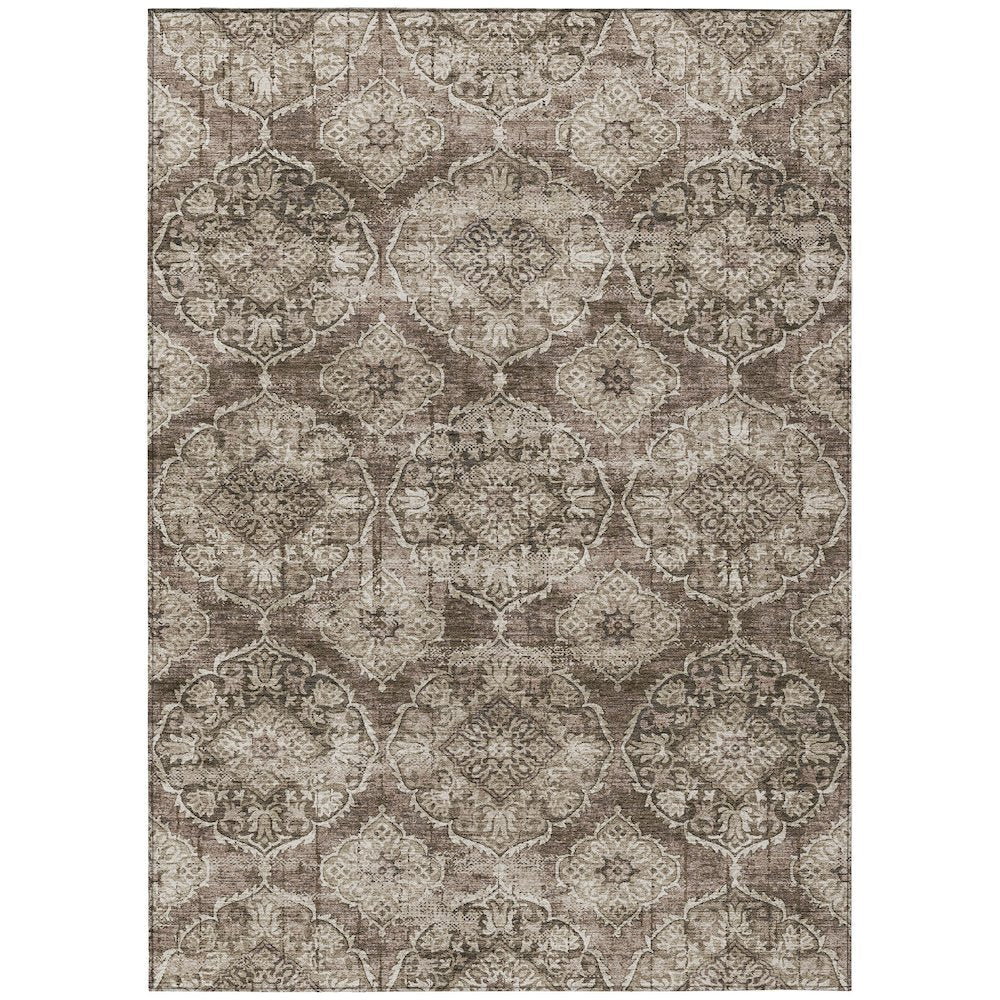 Machine Washable Indoor/Outdoor Chantille ACN2196 Chocolate 2'6" x 3'10" Rug
