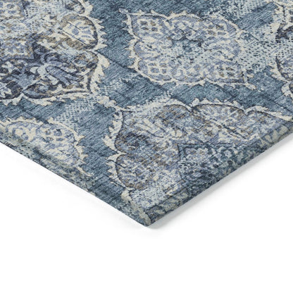 Machine Washable Indoor/Outdoor Chantille ACN2196 Denim 1'8" x 2'6" Rug