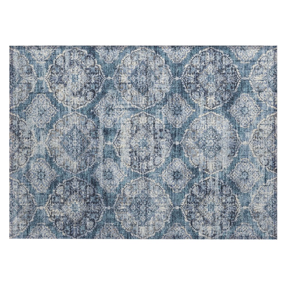 Machine Washable Indoor/Outdoor Chantille ACN2196 Denim 1'8" x 2'6" Rug