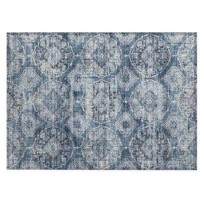 Machine Washable Indoor/Outdoor Chantille ACN2196 Denim 1'8" x 2'6" Rug