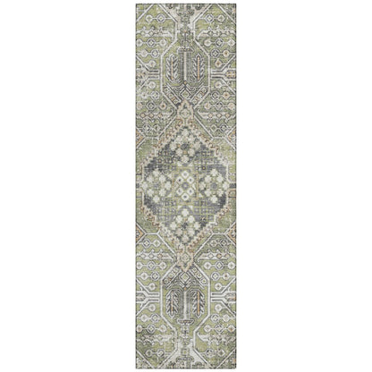 Machine Washable Indoor/Outdoor Chantille ACN2197 Aloe 2'3" x 7'6" Runner Rug