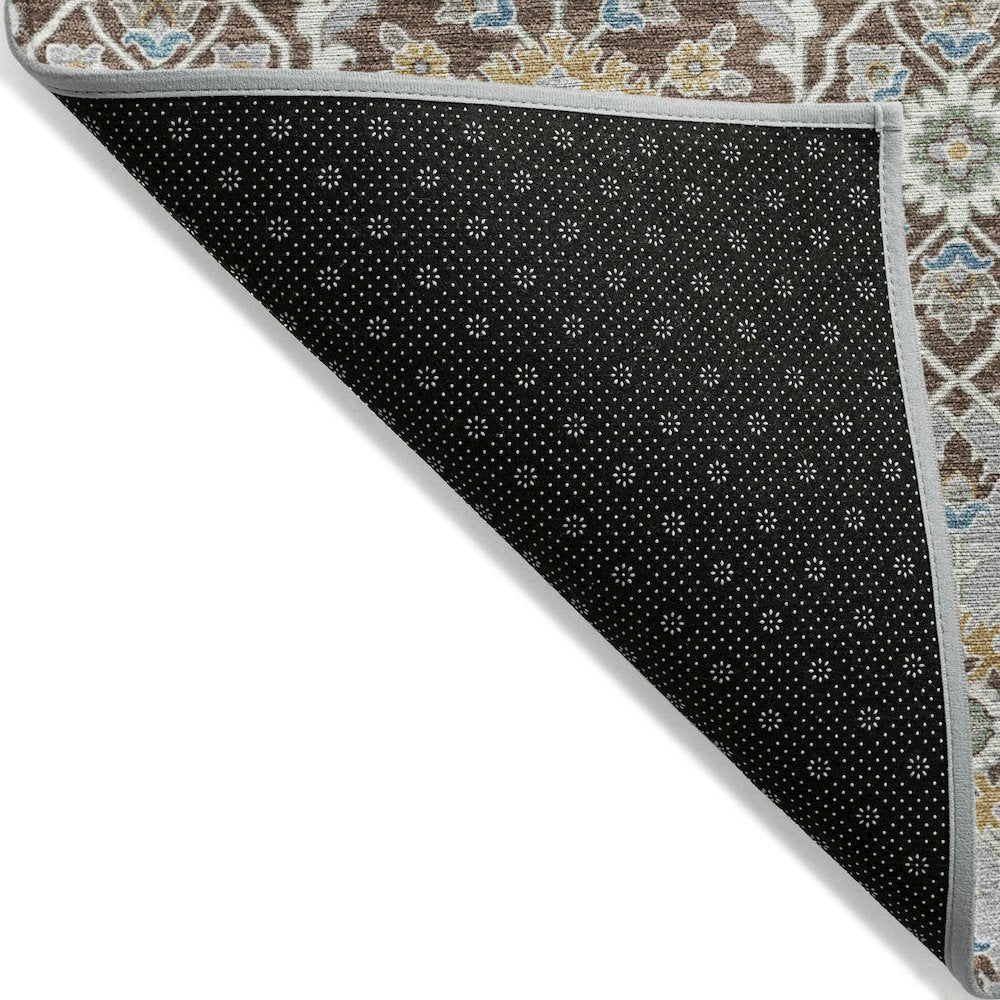 Machine Washable Indoor/Outdoor Chantille ACN2199 Chocolate 1'8" x 2'6" Rug