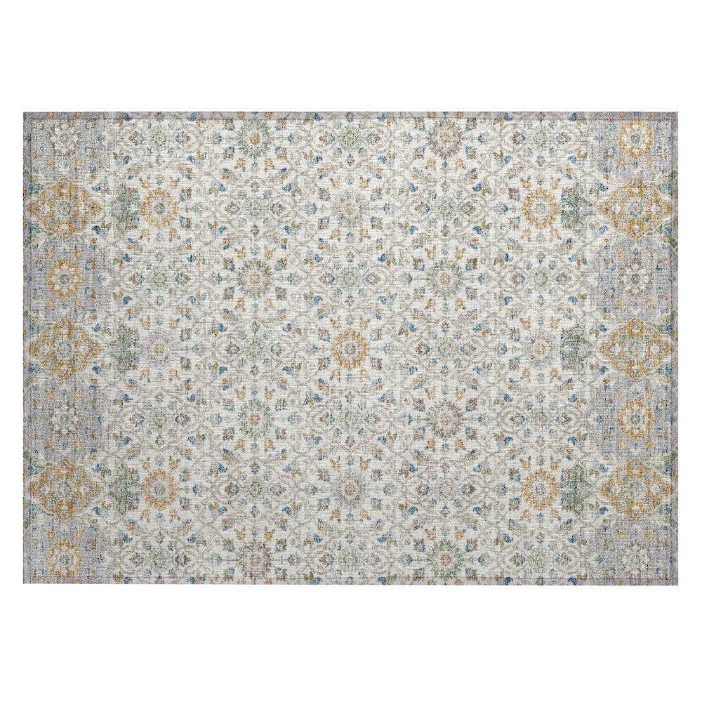Machine Washable Indoor/Outdoor Chantille ACN2199 Ivory 1'8" x 2'6" Rug