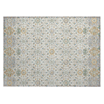 Machine Washable Indoor/Outdoor Chantille ACN2199 Ivory 1'8" x 2'6" Rug